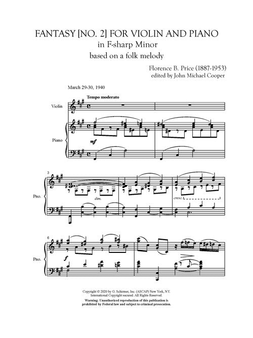 Price: Fantasy No. 2 in F-sharp Minor