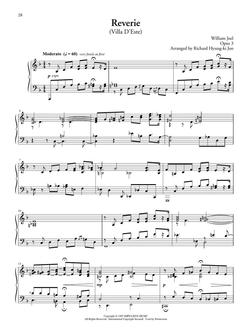 Joel: Fantasies & Delusions, Opp. 1-10