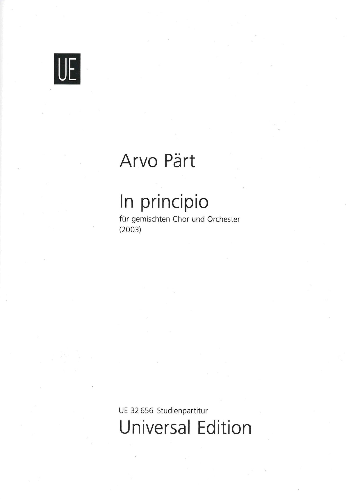 Pärt: In principio