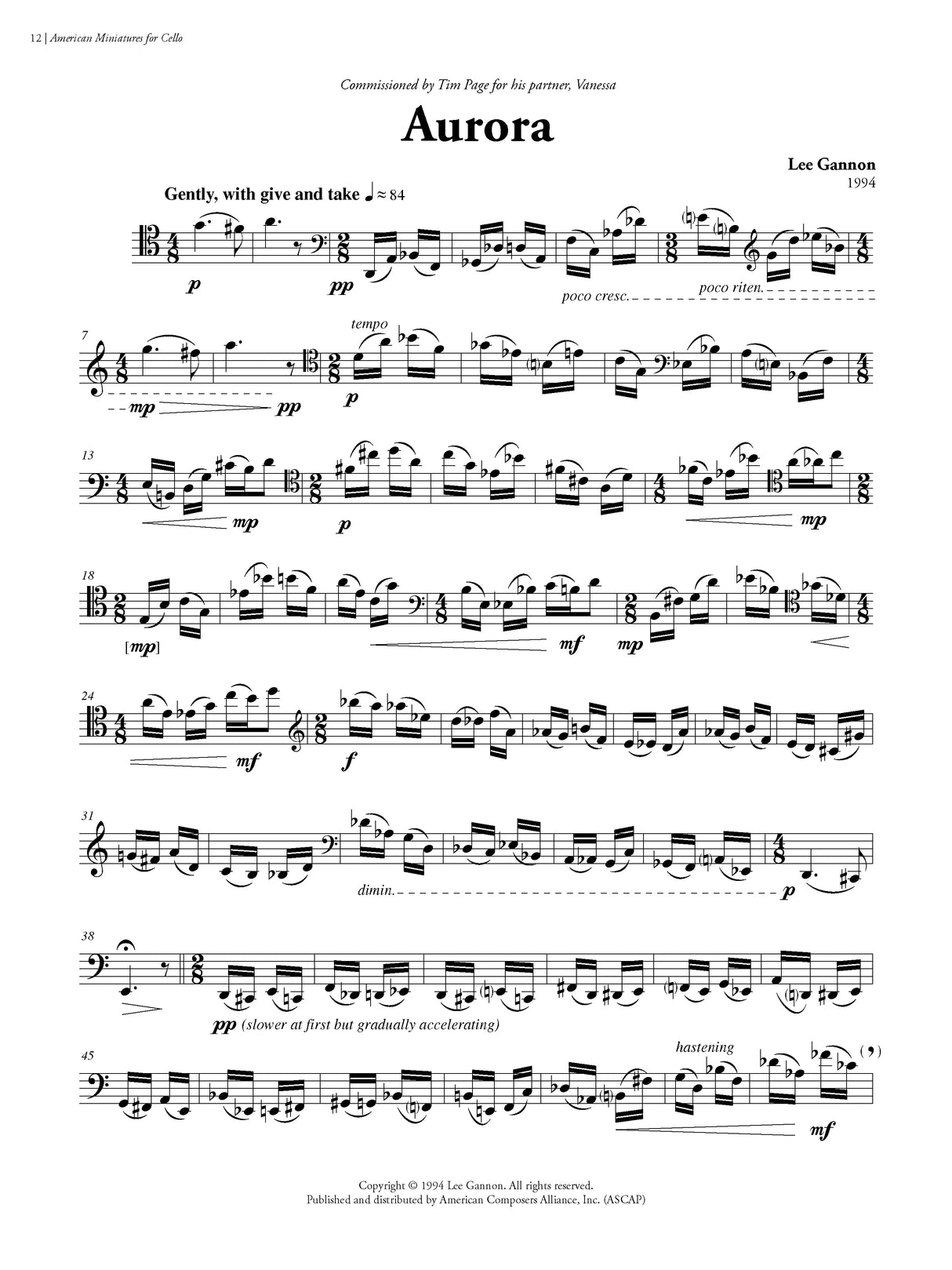 American Miniatures for Cello