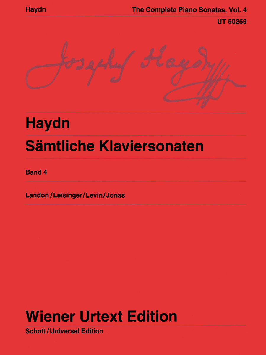 Haydn: Complete Piano Sonatas - Volume 4 – Ficks Music