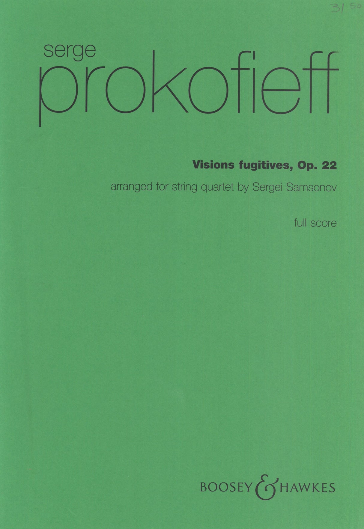 Prokofiev: Visions fugitives, Op. 22 (arr. for string quartet)