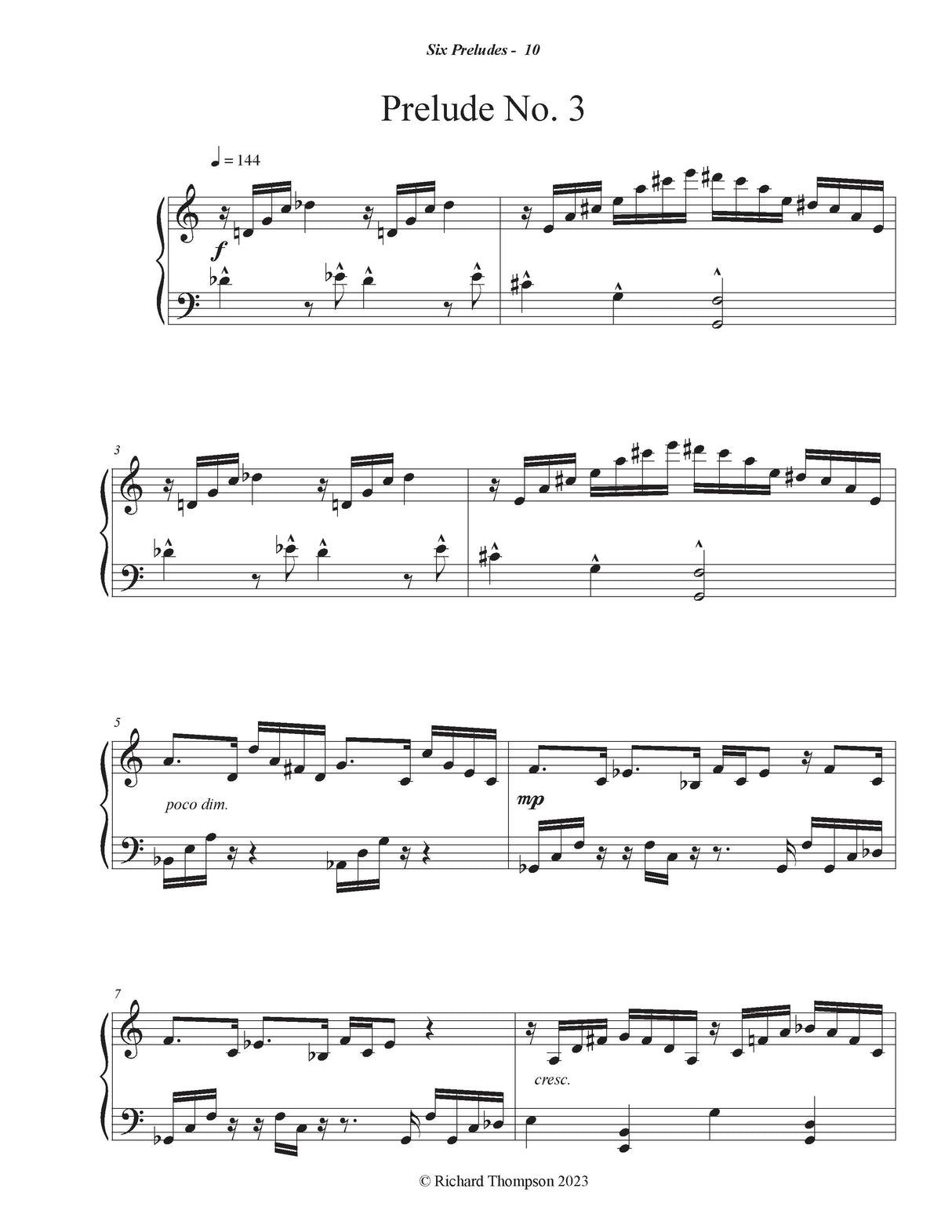 Thompson: Six Preludes