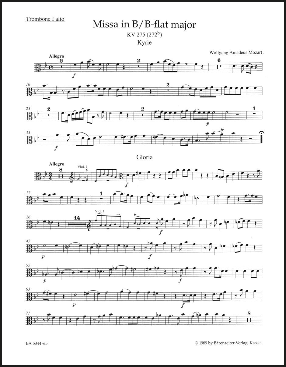 Mozart: Missa brevis in B-flat Major, K. 275 (272b) – Ficks Music