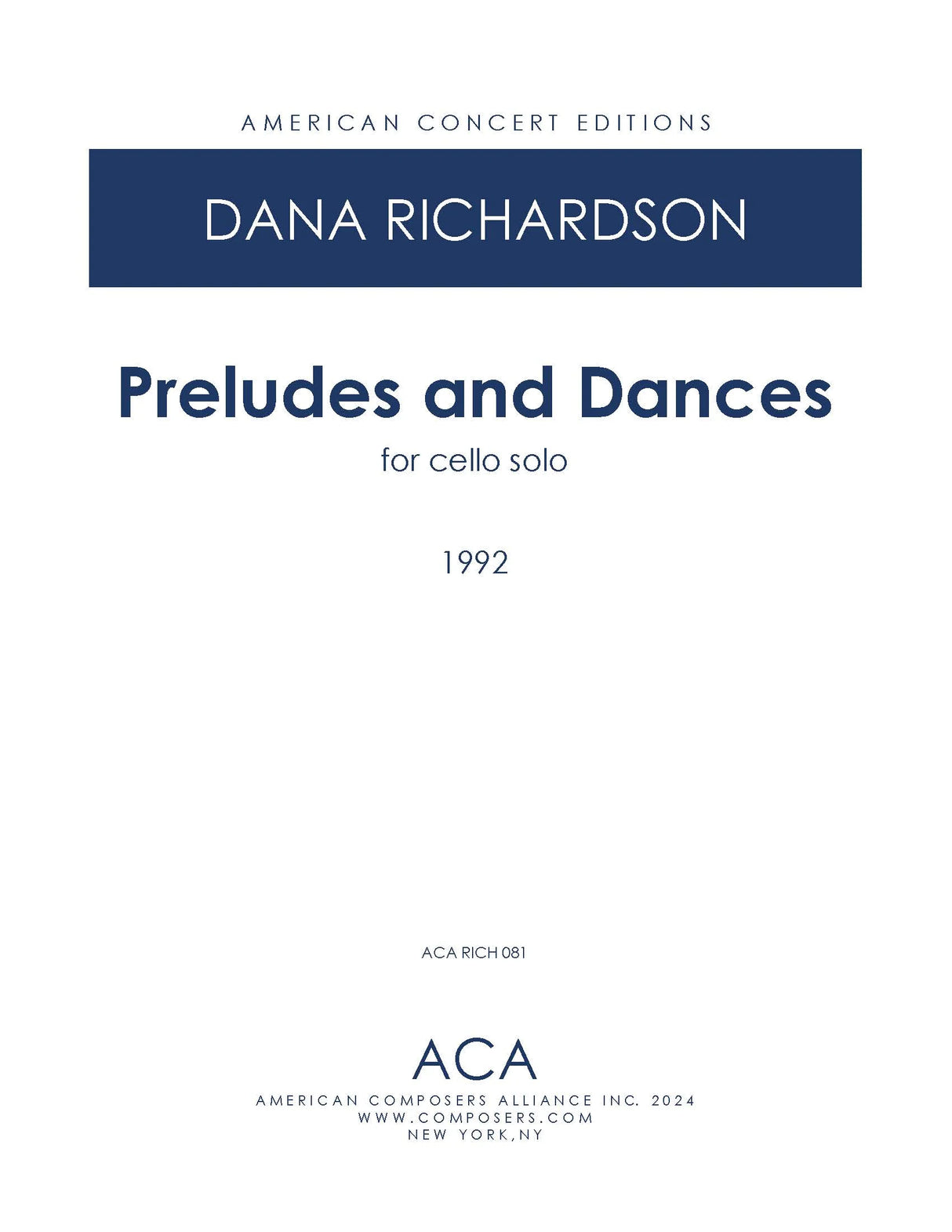D. Richardson: Preludes & Dances