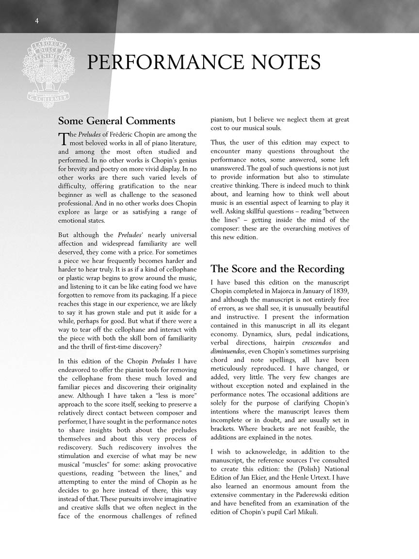 Chopin: Selected Preludes