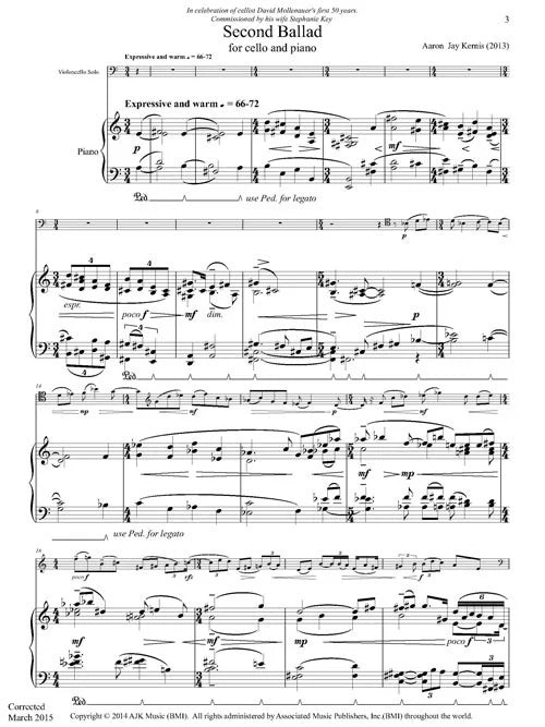 Kernis: Second Ballad