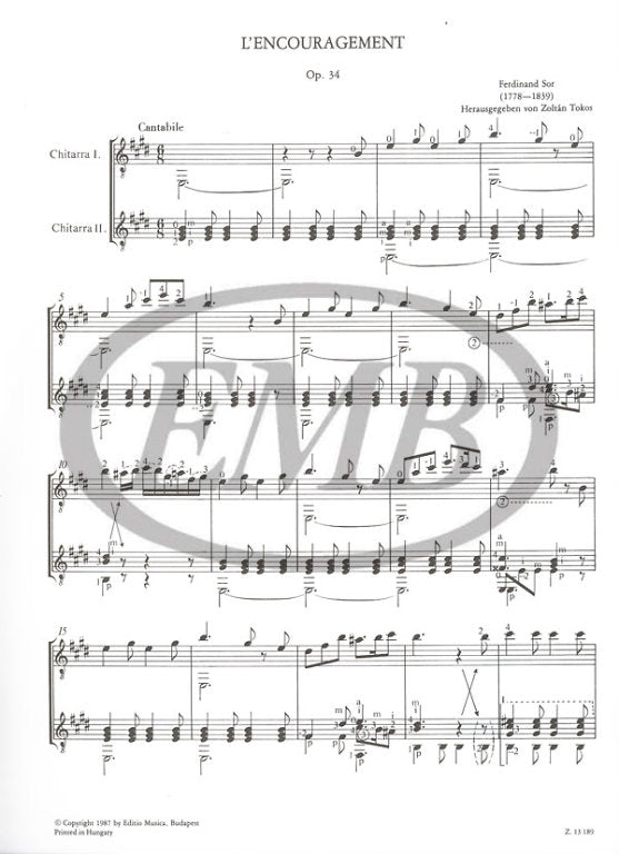 Sor: L'encouragement, Op. 34