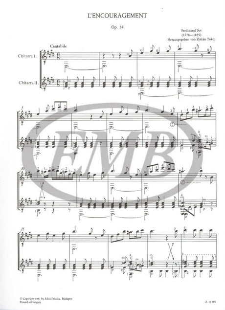 Sor: L'encouragement, Op. 34