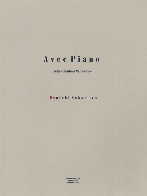 Sakamoto: Avec Piano "Merry Christmas Mr. Lawrence"