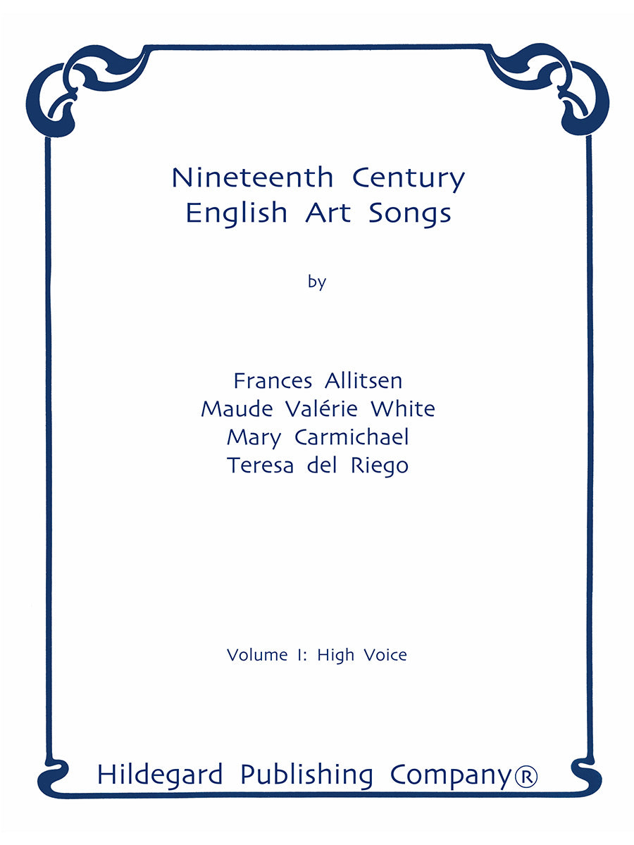 Nineteenth Century English Art Songs - Volume 1