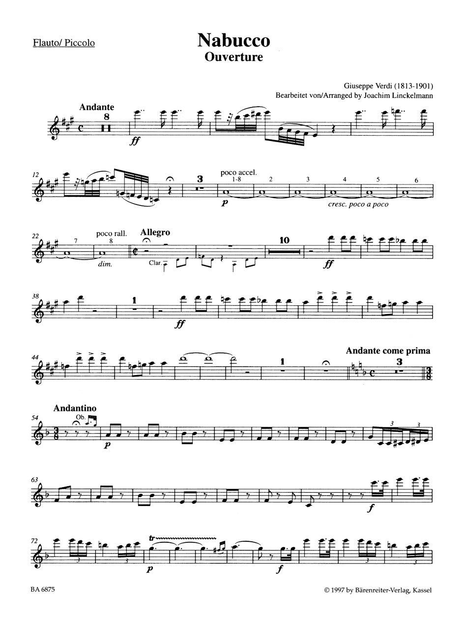 Verdi: Overture to Nabucco (arr. for wind quintet) – Ficks Music