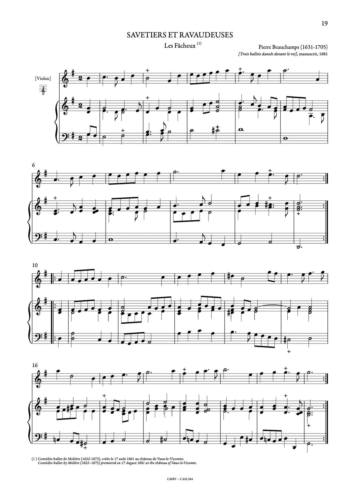 Anthology of French Baroque Music - Violin - Volume 1