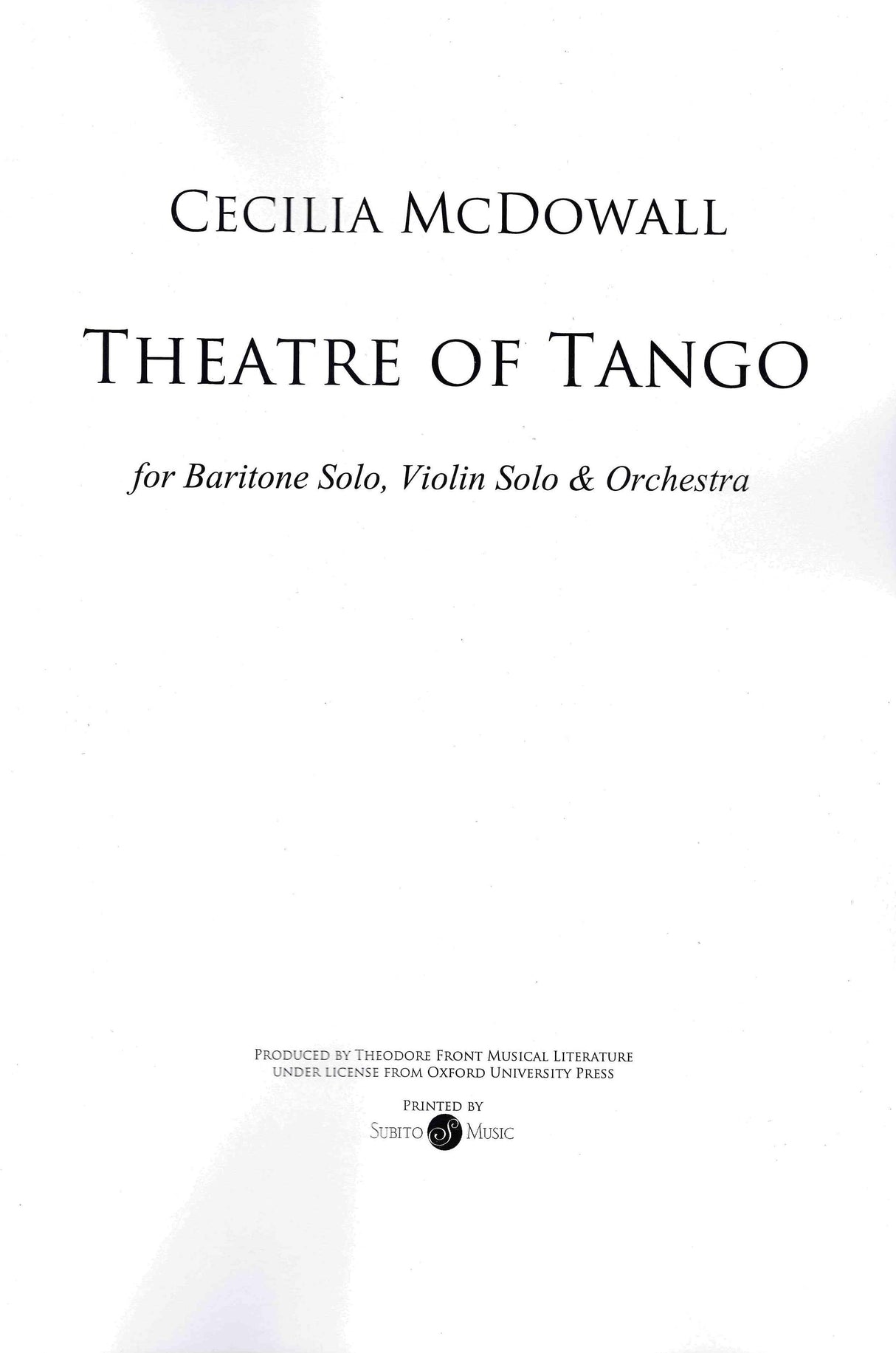 McDowall: Theatre of Tango