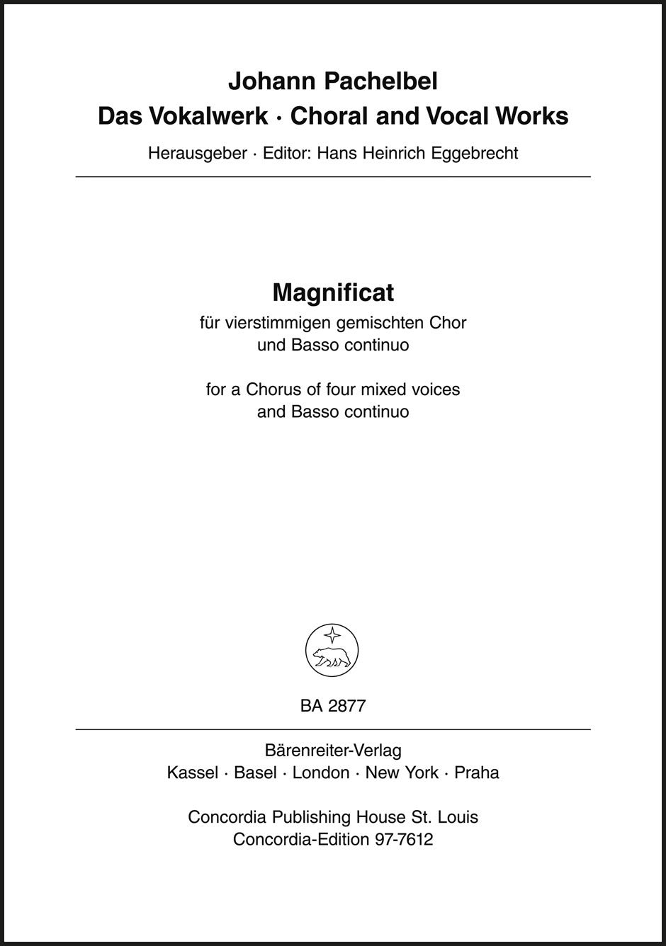 Pachelbel: Magnificat – Ficks Music