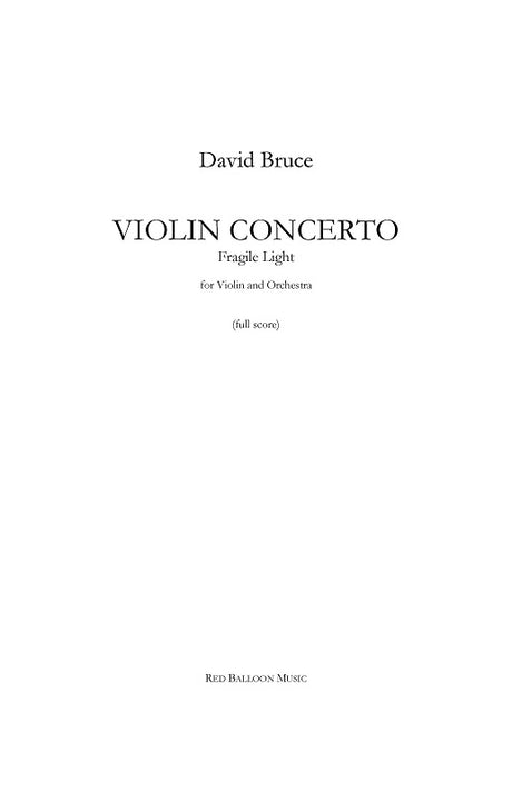 Bruce: Violin Concerto