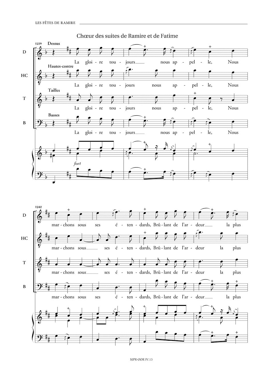 Rameau: Les Fêtes de Ramire, RCT 40