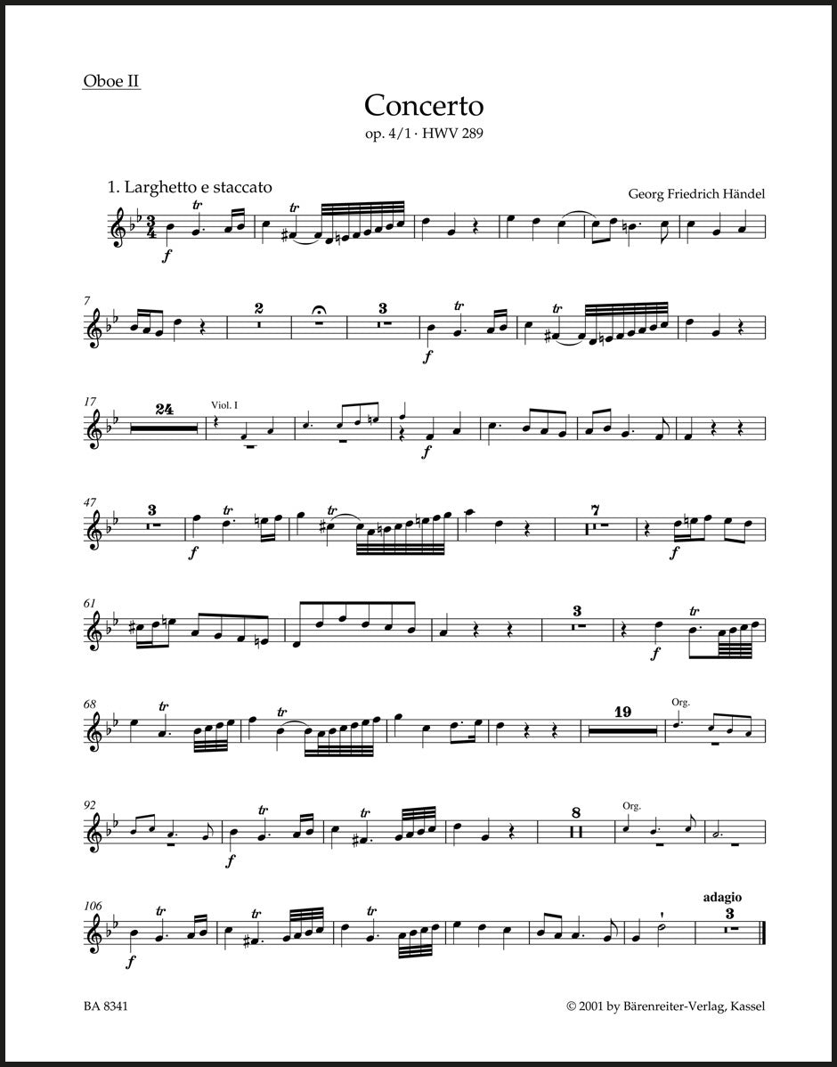 Handel: Organ Concerto in G Minor, HWV 289, Op. 4, No. 1