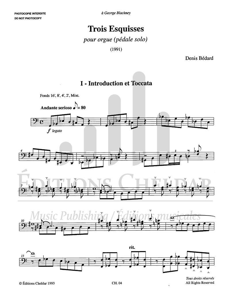 Bédard: Trois Esquisses