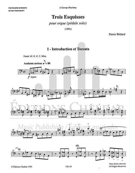 Bédard: Trois Esquisses