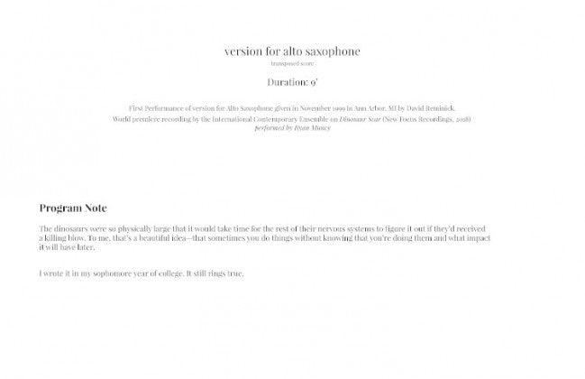 Du Yun: Dinosaur Scar