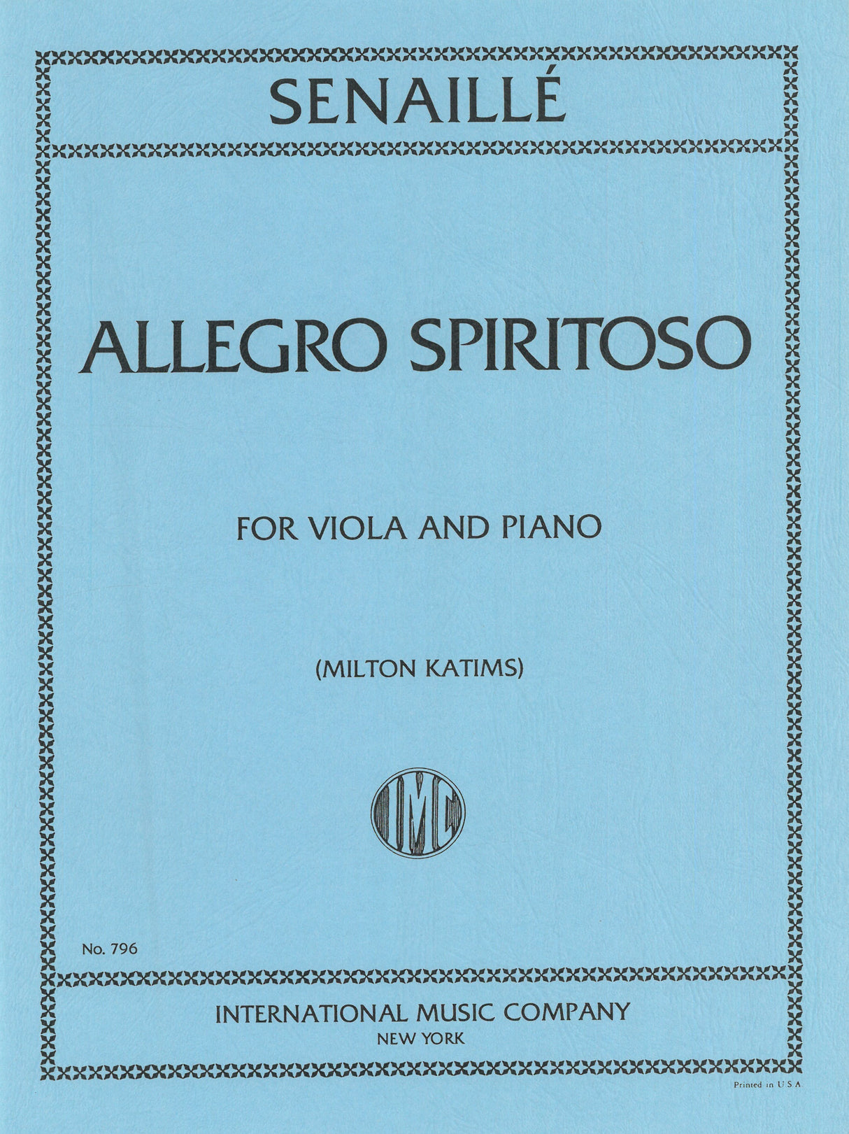 Senaillé: Allegro Spiritoso (arr. for viola & piano)