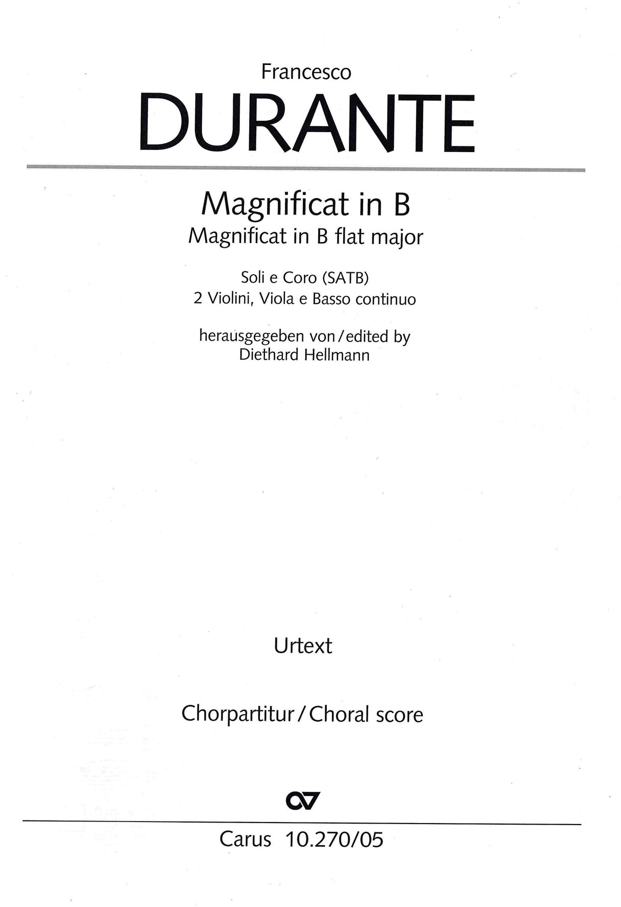 Durante: Magnificat in B-flat Major