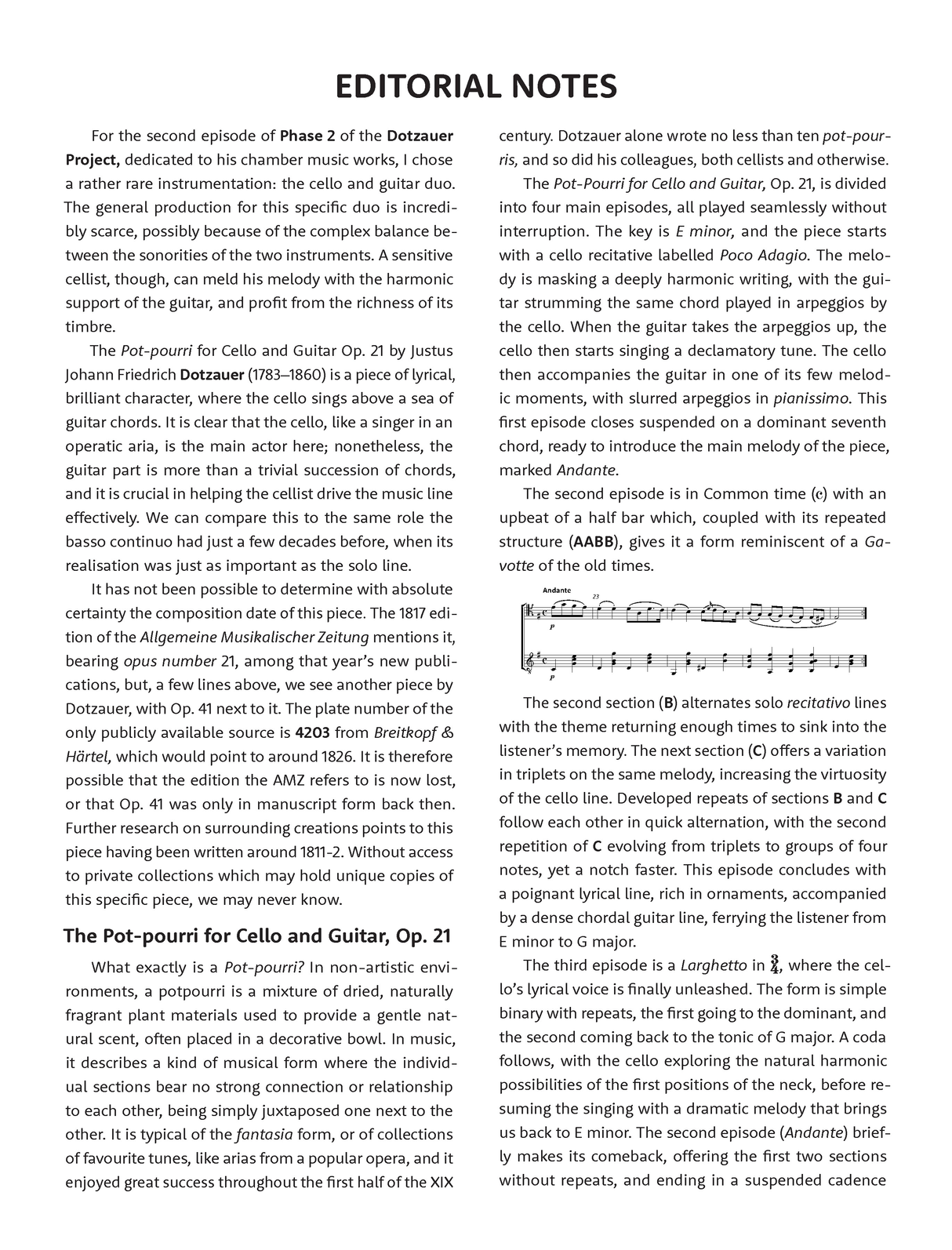 Dotzauer: Pot-pourri, Op. 21