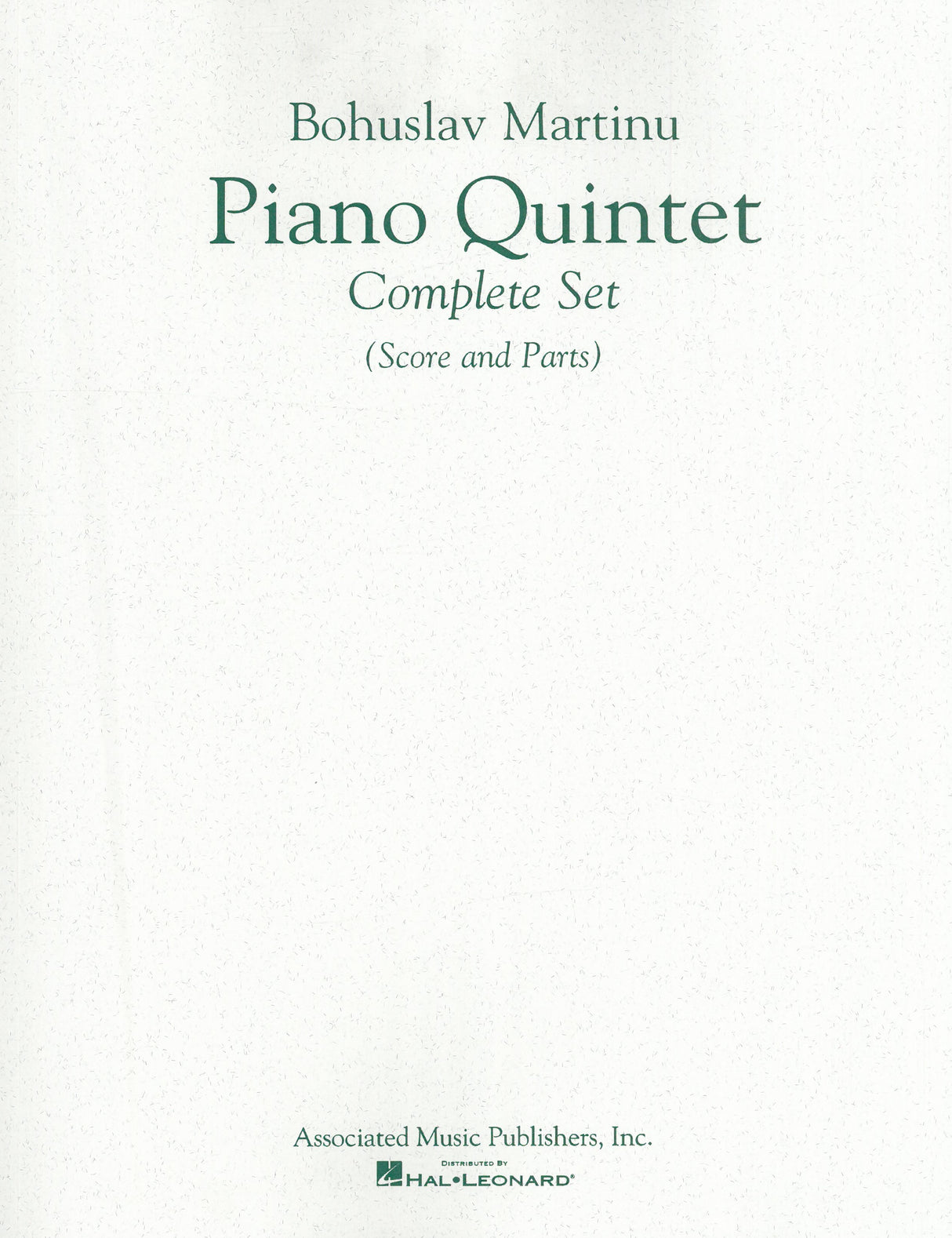 Martinů: Piano Quintet No. 2