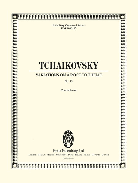 Tchaikovsky: Variations on a Rococo Theme, Op. 33