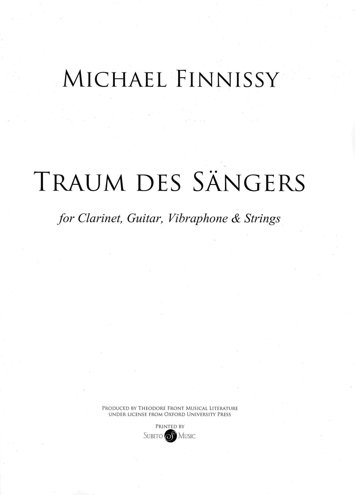 Finnissy: Traum des Sängers