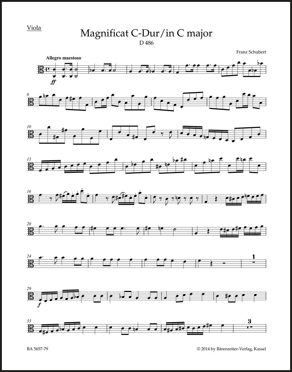 Schubert: Magnificat in C Major, D 486 – Ficks Music