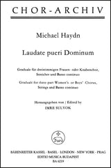 M. Haydn: Laudate pueri Dominum