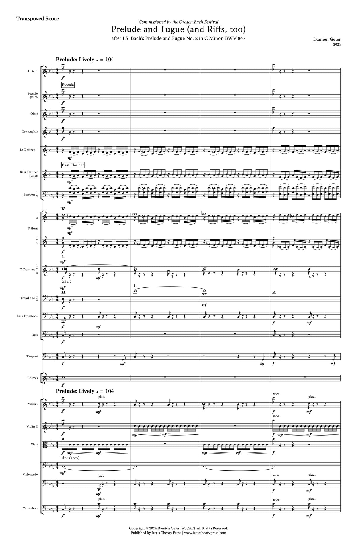 Geter: Prelude and Fugue (and Riffs, too)