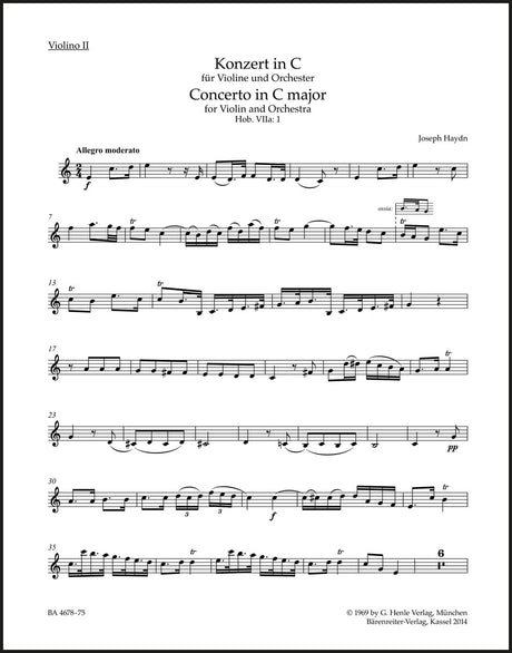 Haydn: Violin Concerto in C Major, Hob. VIIa:1