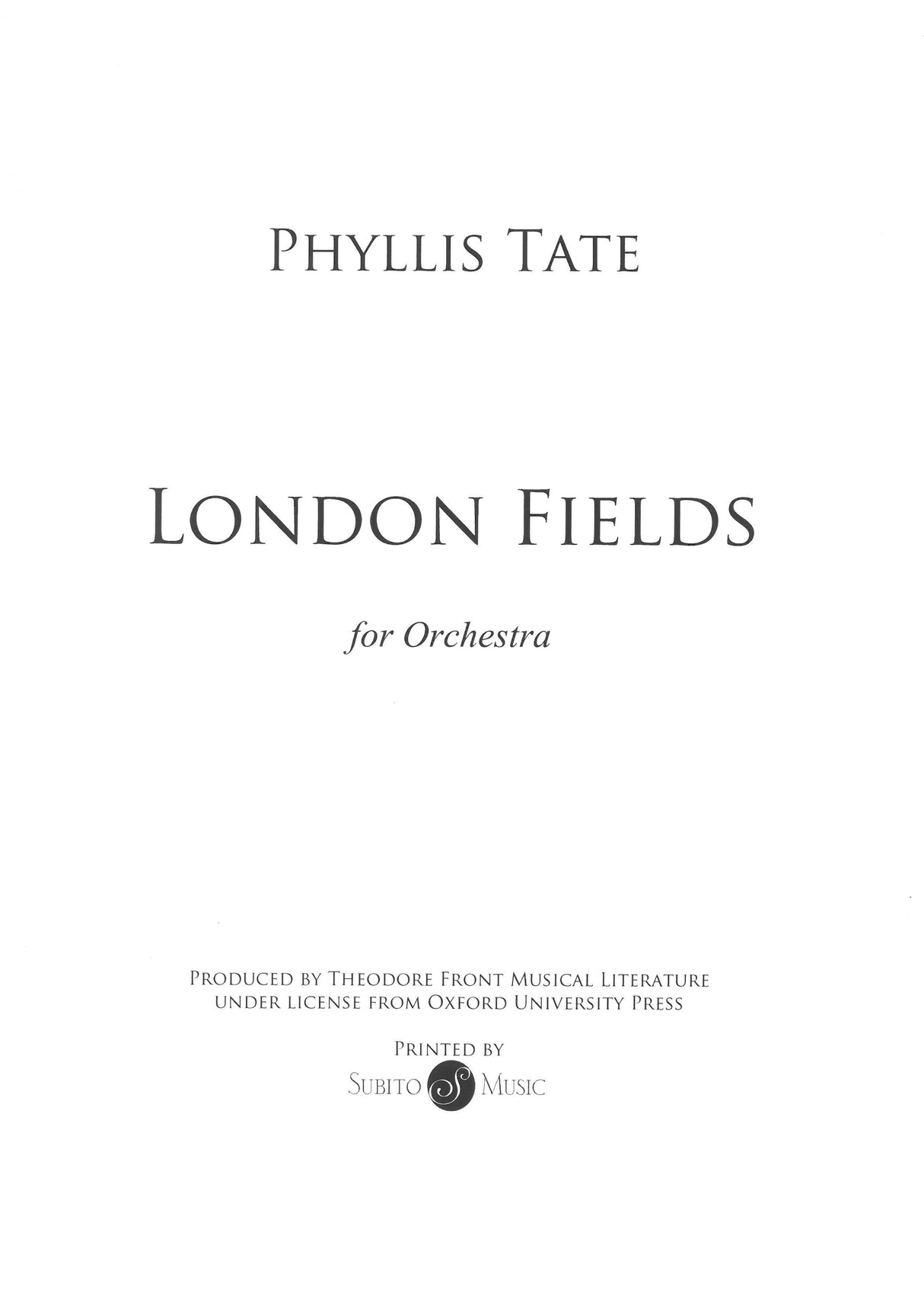 Tate: London Fields