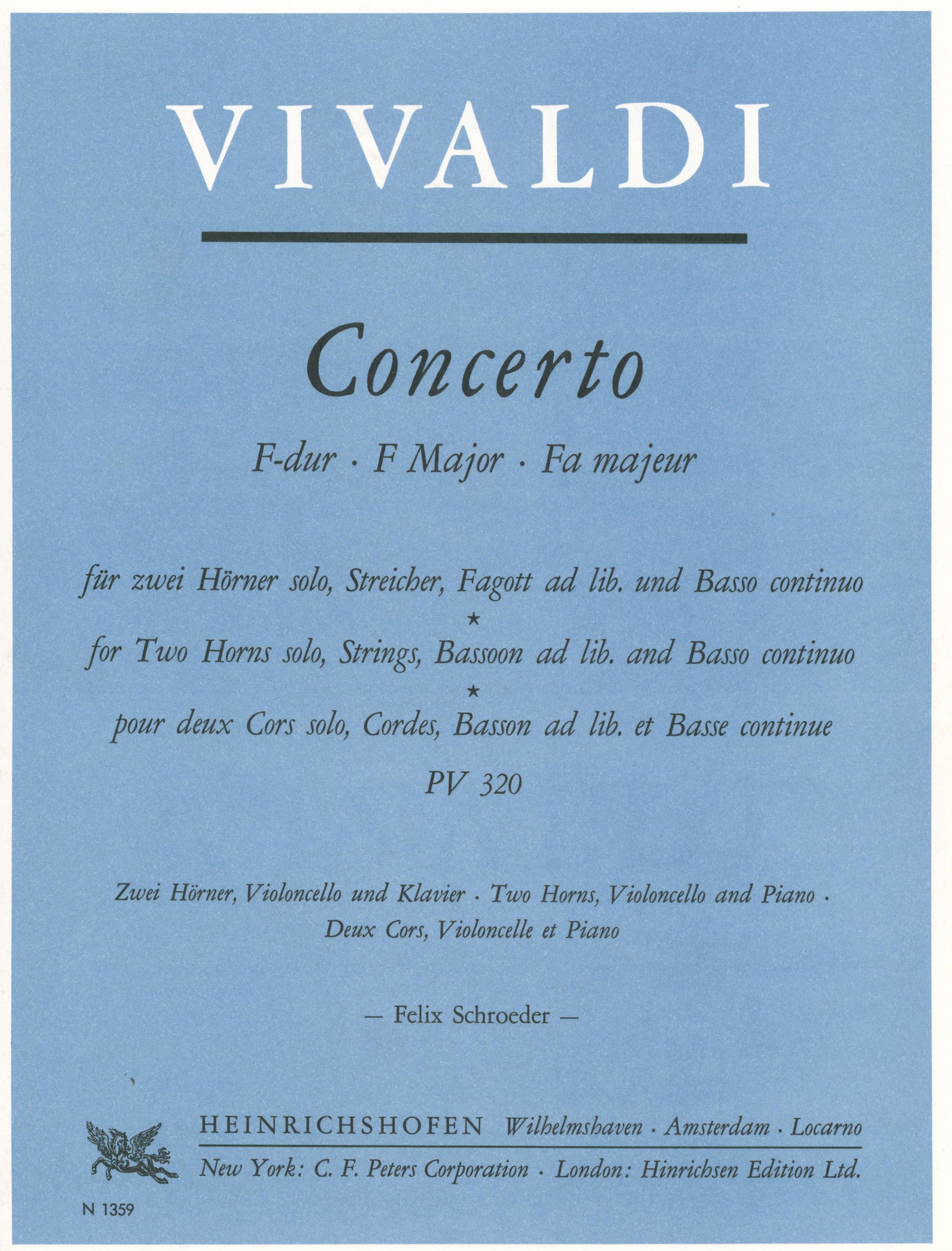Vivaldi: Concerto for 2 Horns in F Major, RV 538 – Ficks Music
