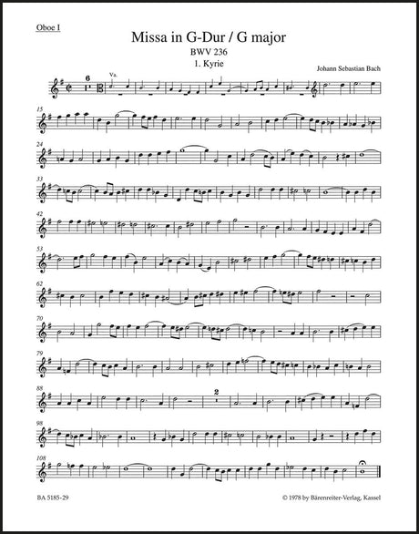 Bach: Mass in G Major, BWV 236