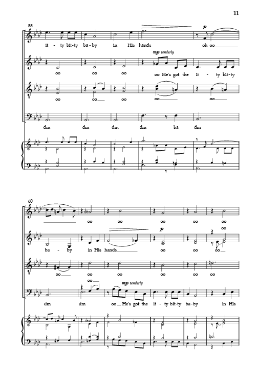 He's Got the Whole World in His Hands (arr. for SATB choir)