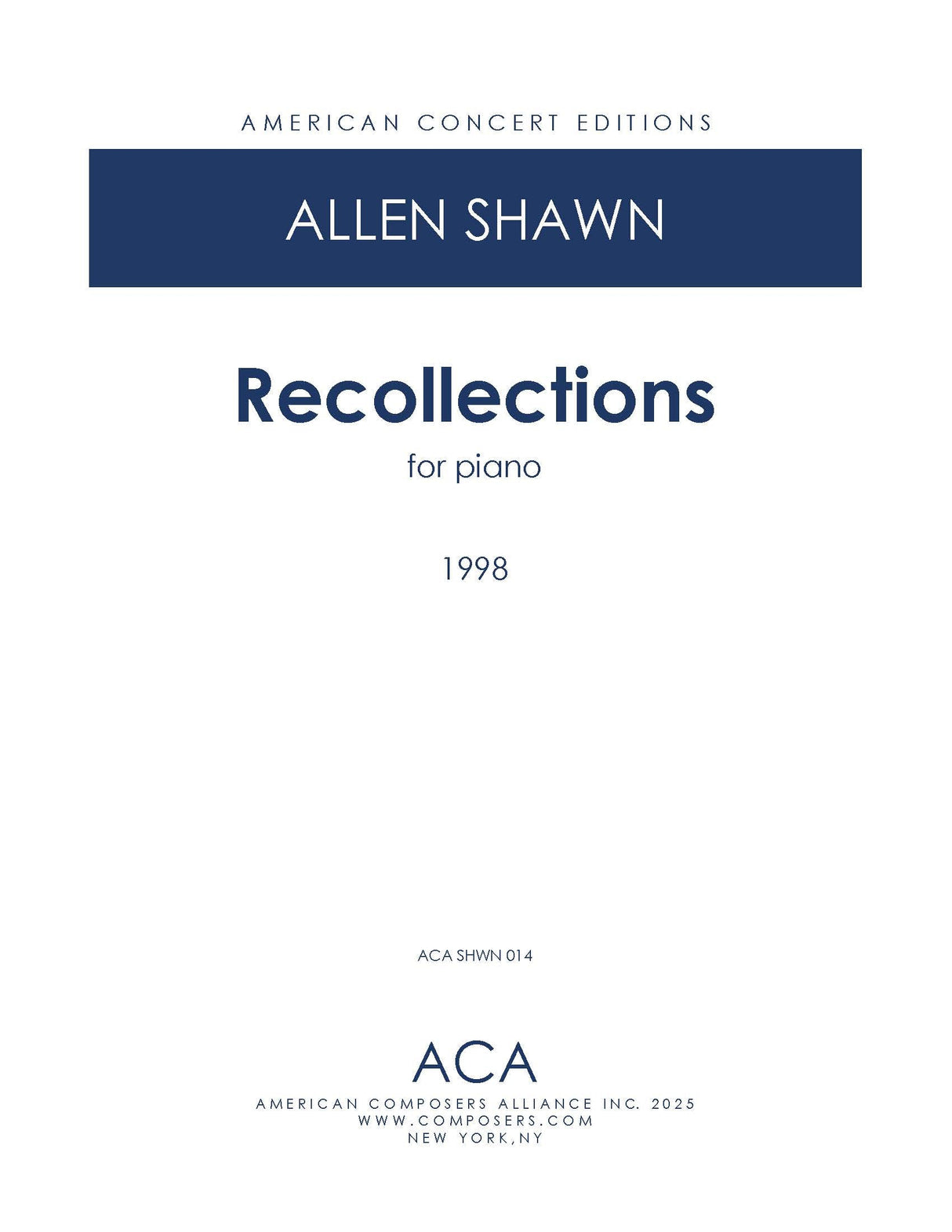 Shawn: Recollections