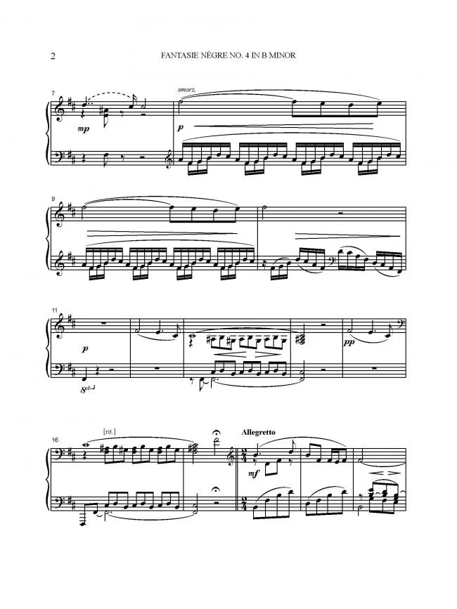 Price: Fantasie nègre No. 4 in B Minor