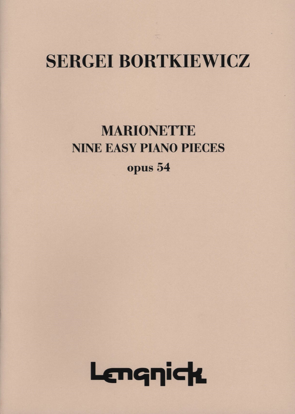 Bortkiewicz: Marionette, Op. 54
