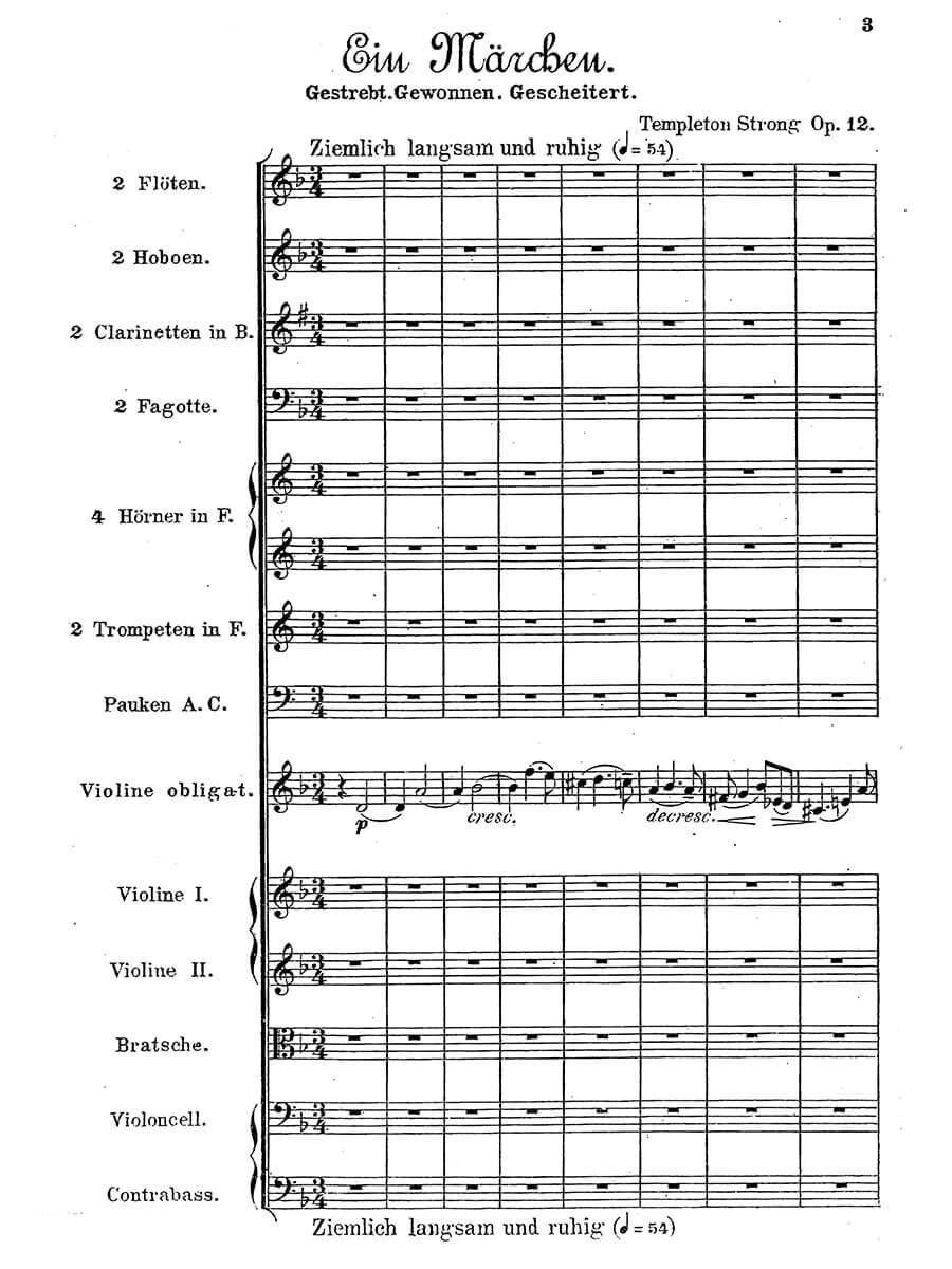 Strong: Ein Märchen (A Fairy Tale), Op. 12