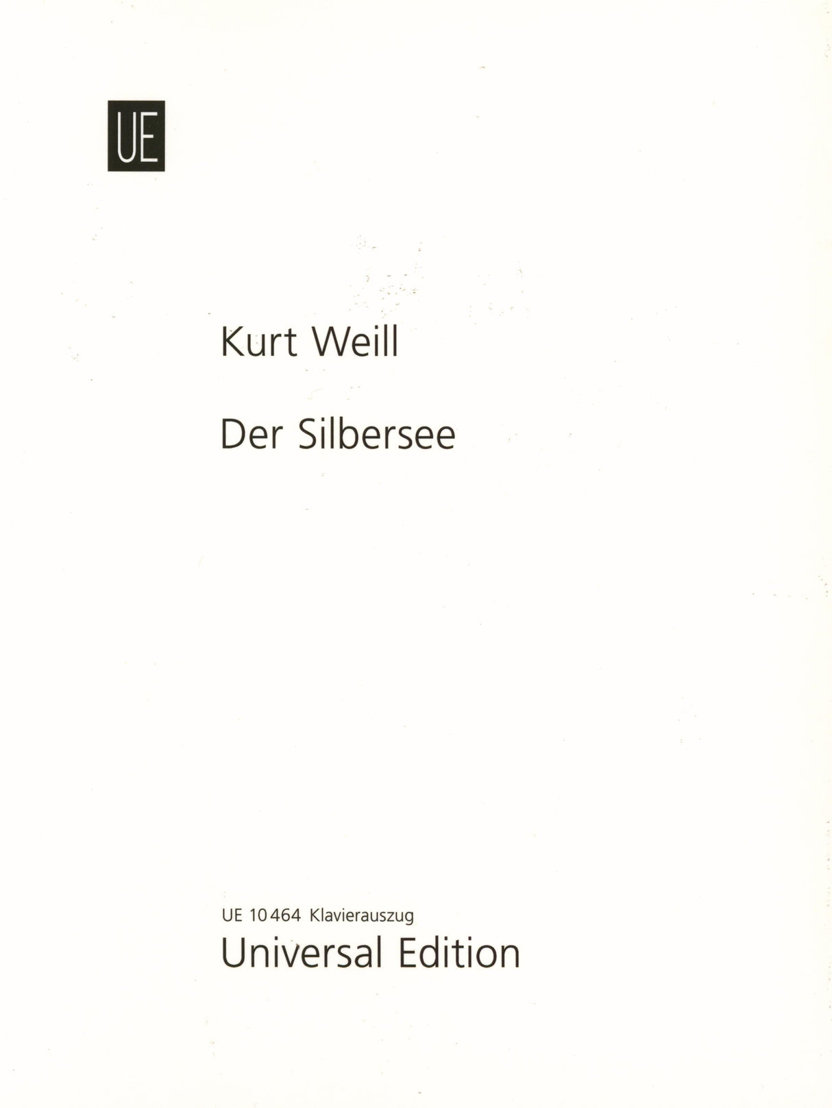 Weill: Der Silbersee ein Wintermärchen