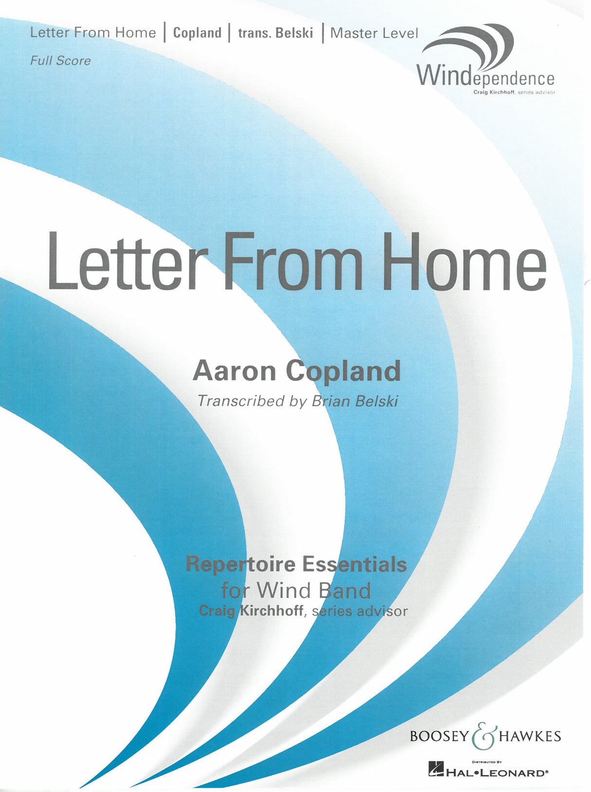 Copland: Letter from Home (arr. for wind band)