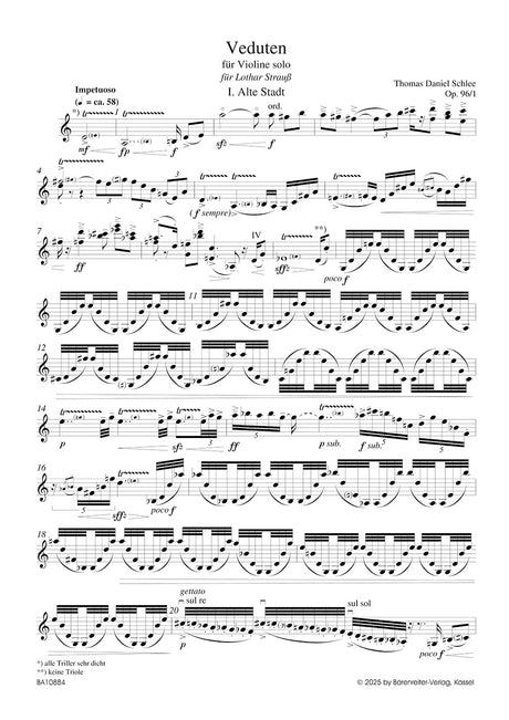 Schlee: Vedutas, Op. 96