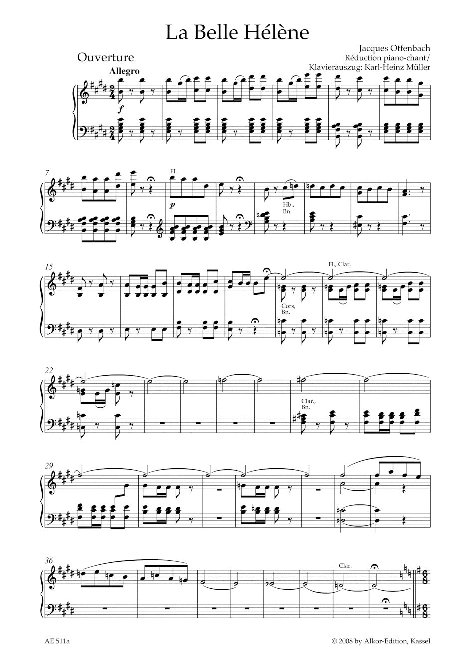 オペラヴォーカルスコア　美しきエレーヌ　オッフェンバック オペラヴォーカルスコア 美しきエレーヌ オッフェンバック