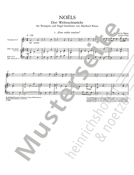 Lebègue: Noëls (3 Christmas Pieces)