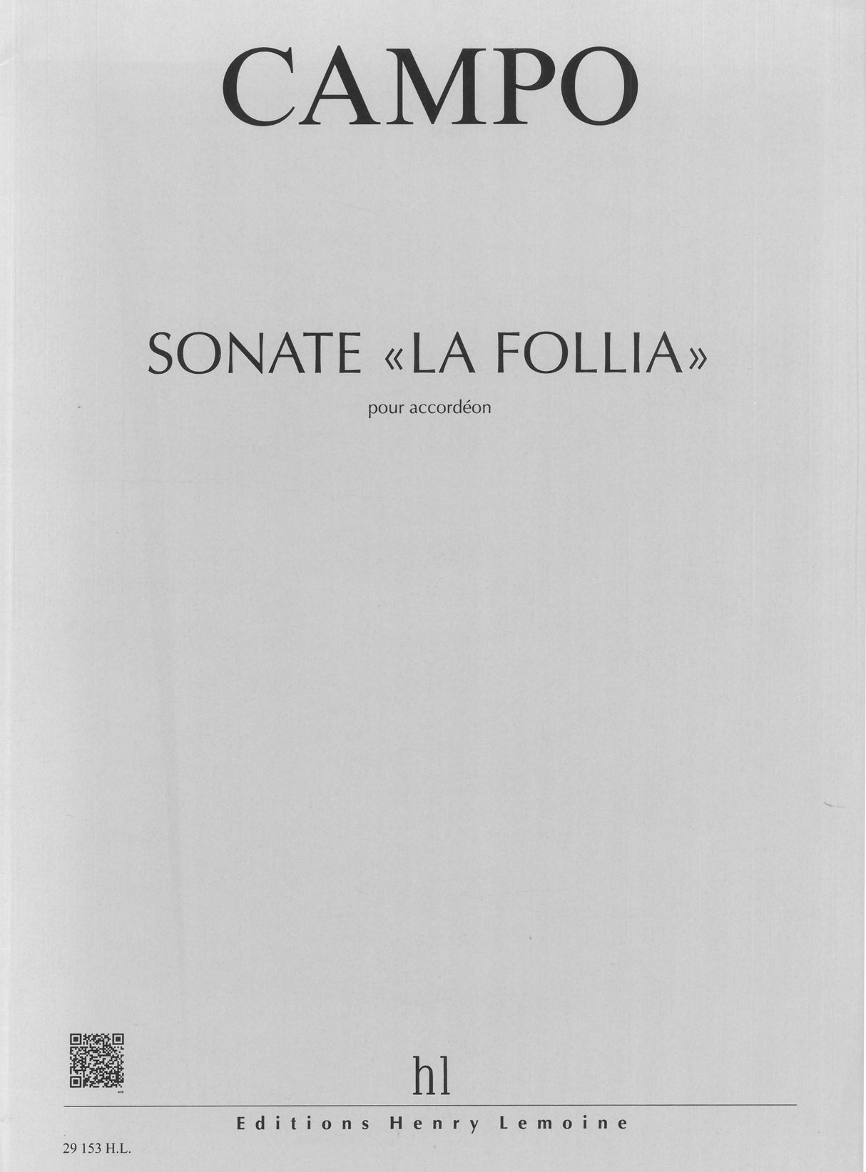 Campo: Sonata La Follia (Version for Accordion)