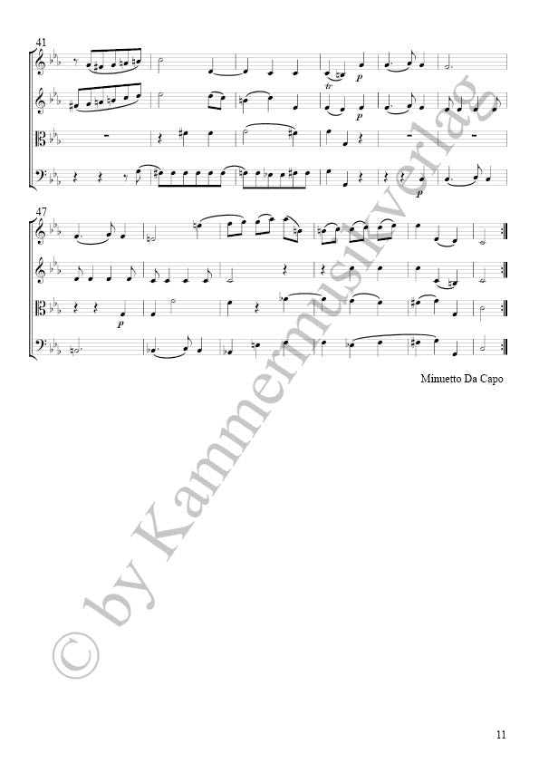 Boccherini: String Quartet in E-flat Major, G 197, Op. 26, No. 3